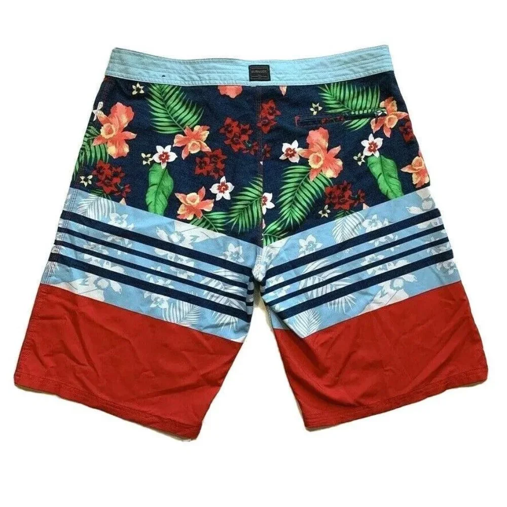 Burnside Board Shorts Swim Trunks Mens 36‎ Hawaiian Tropical Beach Colorful